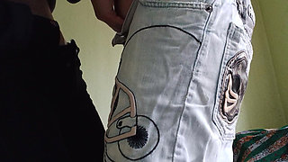 Two Girlfriends Masturbate and Cum in Jeans