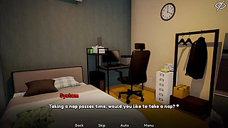 my femboy roommate with huge cock and big ass foot massage- gameplay