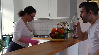 Housewife Oksana Katysheva Masturbates to Stepsons Best Friends Big Cock, Fuck