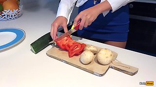 Katty Wests Salad Lesson Sparks Big Cock Erection for Neighbors Rough Anal Pounding