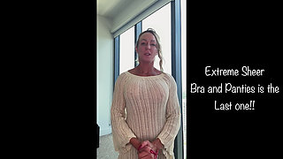 Extreme Sheer Bra and Panties Plus Dress - Sexy Try-on