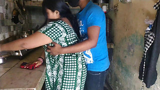 Desi Bhabhi Big Boobs Cleavage Tease in Kitchen Hot Indian Village Girls Exposed