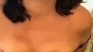 Big boob brunette masturbates on webcam