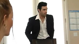 Big Tits at Work - Motivating the Boss with Some Deep Head