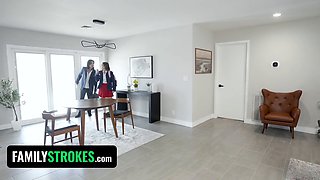 Stepmom joins in on the action and takes a creampie in this hot orgy