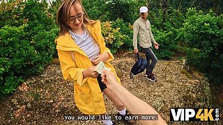 Vip4k. got her a adorable offer and banged her in the woods