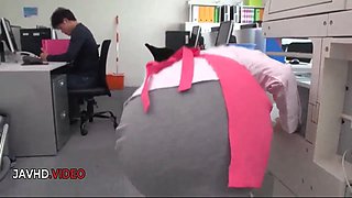 Asian Office Lady Chihiro Akino Delivers Hardcore Blowjob and Craves Creampie