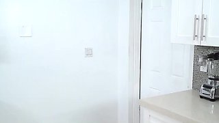 Small-tittied Baddie Pays Plumber with Her Body