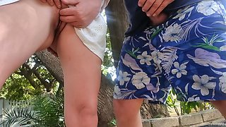 Mutual Masturbation in the garden with brother in law