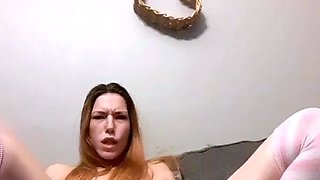 Marie Jane In knee-high socks fucking myself with my tongue