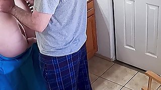 Stepson Caught on Camera Being More Than Just Helpful with Stepmom Dressing in the Bathroom