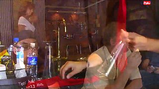 Deauxma Cougar Into A Sports Bar - Big fake tits mature loves anal sex