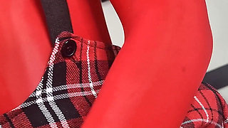 POV Elena Clark Full Red Encasement Sex