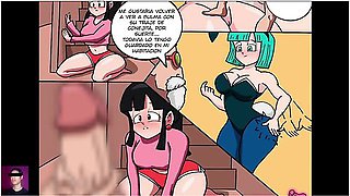 Car Toon - Dragon Ball Z: Chi-chi Rides Roshis Cock While Goku Trains