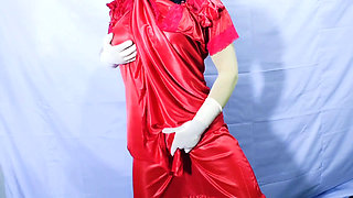 The village beautiful  woman is rejoicing.