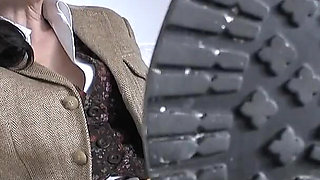 Licking Boot Soles Before the Cane Dances! Lady Victoria Valente