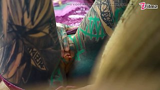 Dreadlocked Inked Girl Anal Cowgirl