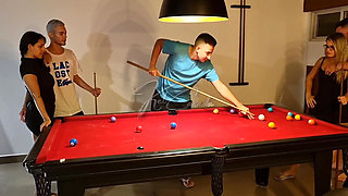 The Hot Girls Wanted to Learn How to Play Pool and Ended up Getting a Dick
