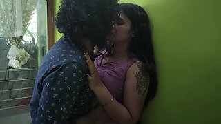 Vaishnavy Half Saree Hot Navel Lick Romance with Sharun Raj, Mallu Couple Hot Half Saree Removal Romance with Navel Lick Love