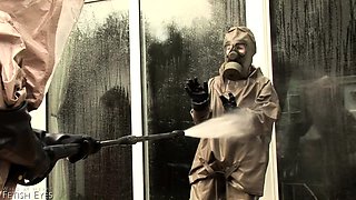 Femdom fetish mistresses fuck bdsm loser with strapon