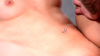 Gorgeous brunette babe fucked hardcore in the bathroom