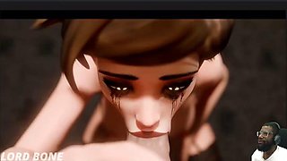 Bald Ass Pussy Ashe Gets Anal Fucked, Thicc Fat Ass Vyse Is Fucked From Behind, Mascara Tracer Sucks Cock