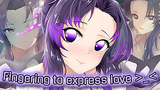 Shinobu Kocho expresses her love with her soft fingers (Anal JOI)