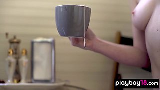 Passionate blond wants a cup of tee