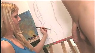 Dude Cums on Chick's Nice Tits After Wild Sex on a Table