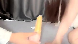 Horny japanese teen oiled and toyed