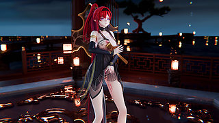 [mmd] 4K Yinyin-bingbing Korean Dance, Lingerie, Erotic Tattoo, Striptease