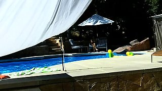 Amateur real small titted party teen slammed in gym class