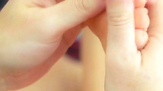 My Wife Jerks My Dick with Her Feet. Feet Covered in Cum