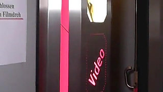 Blonde Cum Slut Alexa Gold Blows Some Guys in a German Adult Movie Theater