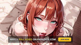 Red-haired Miko! Seamlessly Switching Between the Japanese Garden and the Bedroom, From Lazy Poses to Wet-mouth Teasing.