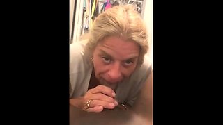 Tan stud gives a POV blowjob to his big cock