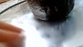 Hot Babe fucks her pussy and squirts