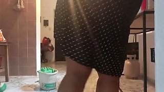 My Fat Wife Cleaning The House - Homemade Latina MILF with Big Ass