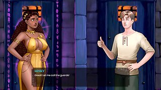 Cartoon sex simulator featuring a legendary big-busted elf and her youthful butt