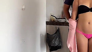 Stepsister Fucked Hard in the Kitchen