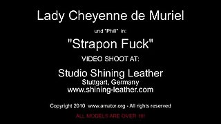 Femdom fetish mistresses fuck bdsm loser with strapon