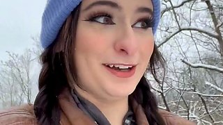 Hot brunette big boobs toying pink pussy