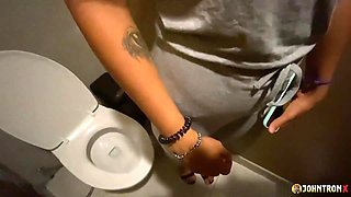 Johntronx - Fucking a Slutty Hot Tattooed Babe in a Bathroom