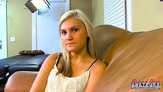 Kinky Blonde Coeds Bailey And Olyssia Enjoy Sucking Their Twats And A Dick!