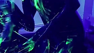 Rubber Double Fisting with Uv Slime