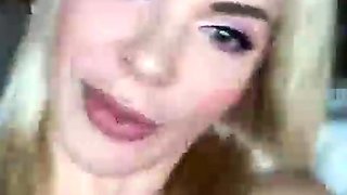 Amateur blond girl with big boobs getting fucked