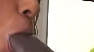 Black Guy with Huge BBC Bangs a Slutty Black Pussy