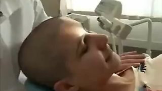 The dentist fucks his bald patient