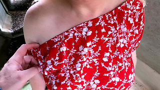 Swollen Red Tits on Construction Site