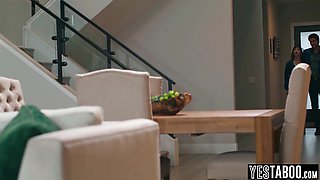 Super-naughty spouse ravages a lil' teenage baby sitter in front of COUGAR wifey